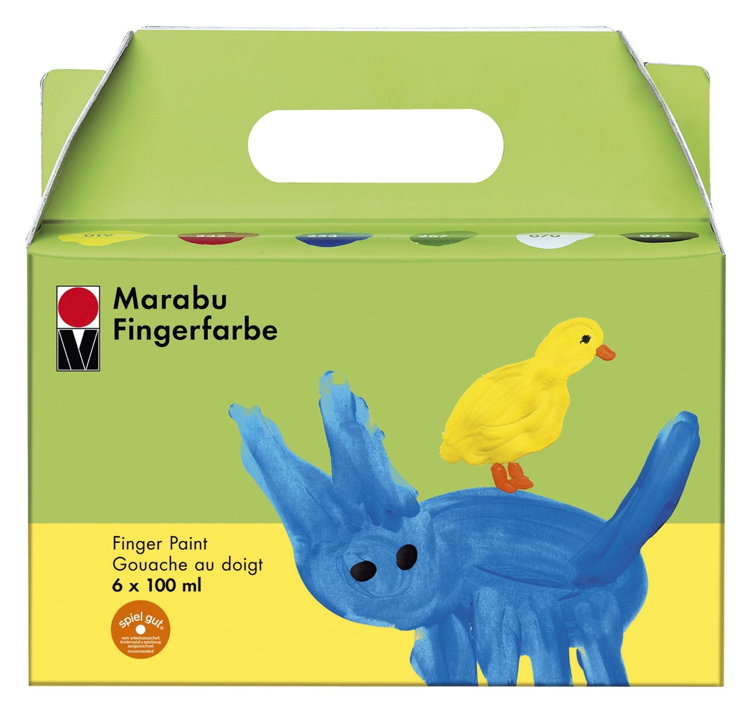 Fingerfarbe - 6 x 100 ml