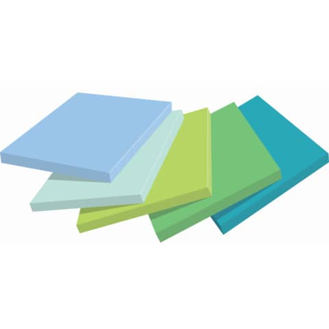 Haftnotiz Post-it Super Sticky Notes 675-6SS-OAS, 101 x 101 mm, liniert, sortiert, 6 x 90 Blatt