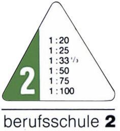 Präzisions-Dreikant-Maßstäbe 160/30, berufsschule 2