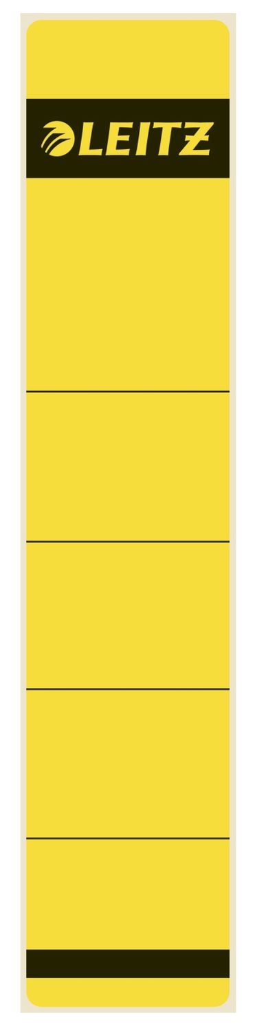 Rückenschilder Leitz 1643-00-15, kurz/schmal 39 x 192 mm, 10 Stück, gelb