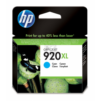 HP (Hewlett Packard) Original Tinte HP 920XL (CD972AE), ca. 700 Seiten, cyan