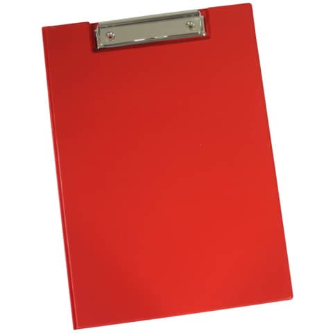 Klemmbrettmappe Q-Connect KF01302 für DIN A4, Kunststoffbezogen, (BxH) 230 x 330 mm, mit Stiftschlaufe, rot