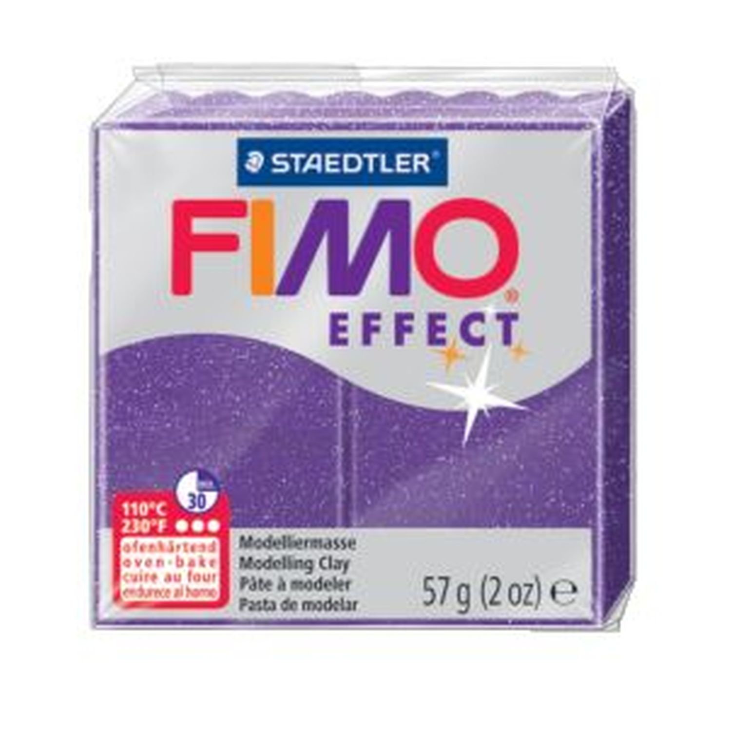 Modelliermasse FIMO® Effect - 57 g, glitter lila