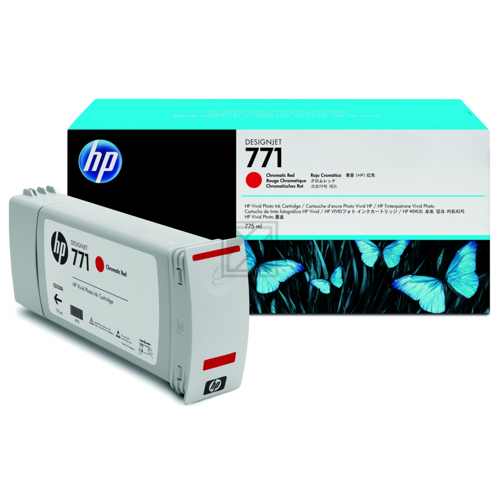 HP (Hewlett Packard) Original HP Tintenpatrone rot (B6Y08A,771C,NO771C)