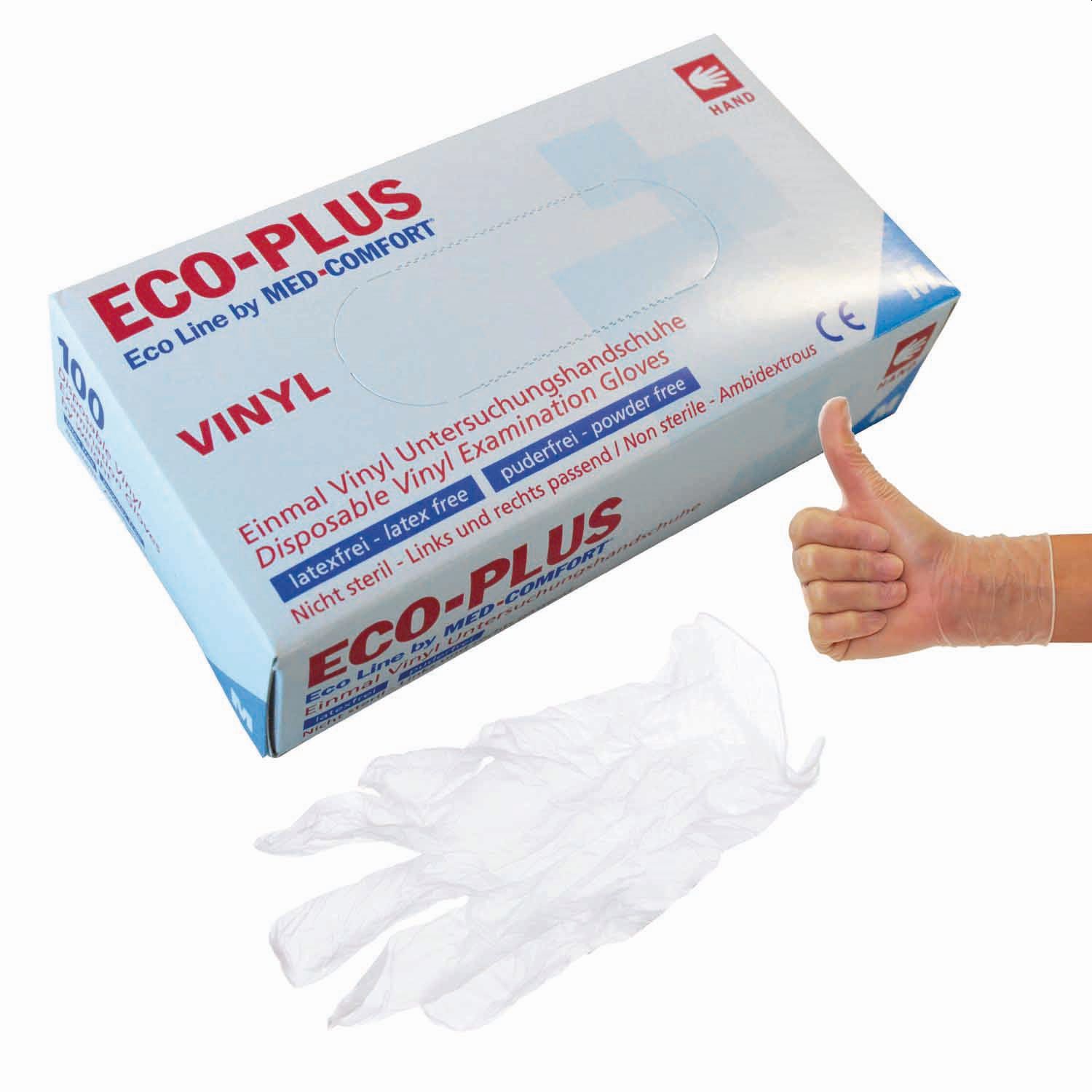 Einmalhandschuhe Vinyl Eco-Plus 5246304, Größe XL, 100 Stück, weiß
