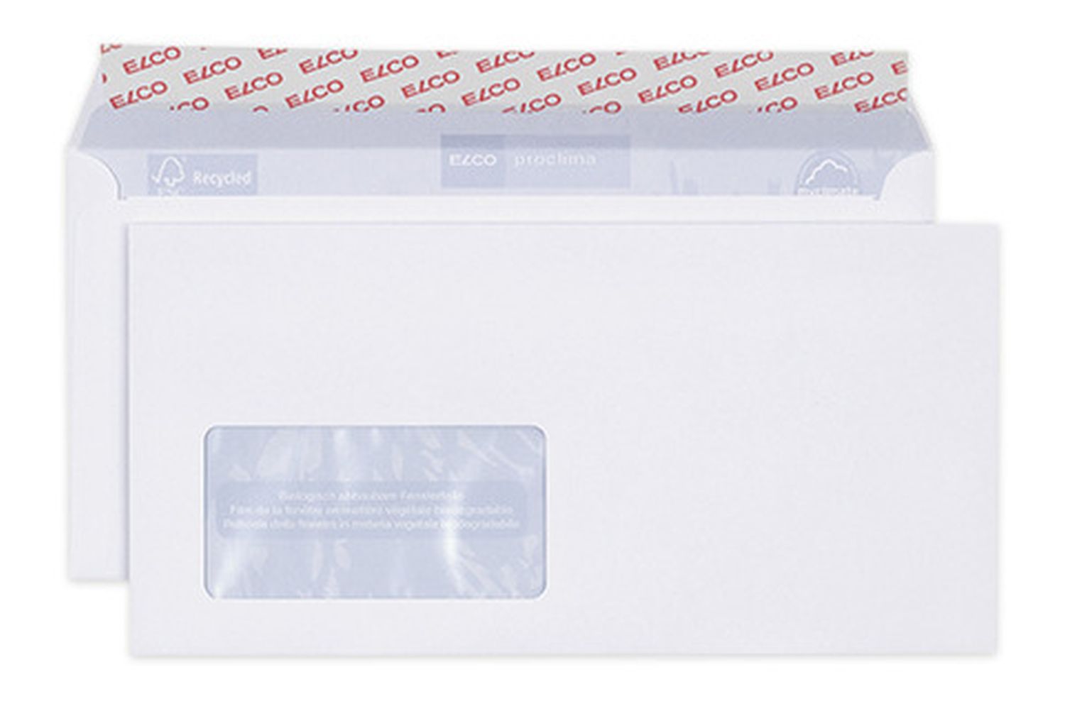 Briefumschläge Proclima Elco 38779, C5/6 DIN lang, hochweiß, Haftklebung, 100 g/qm, 500 Stück Box