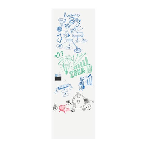 Legamaster Whiteboard-Folie Legamaster Wrap-Up 7-106201 inkl. Rakel,  150 x 101 cm, selbstklebend, magnetisch,