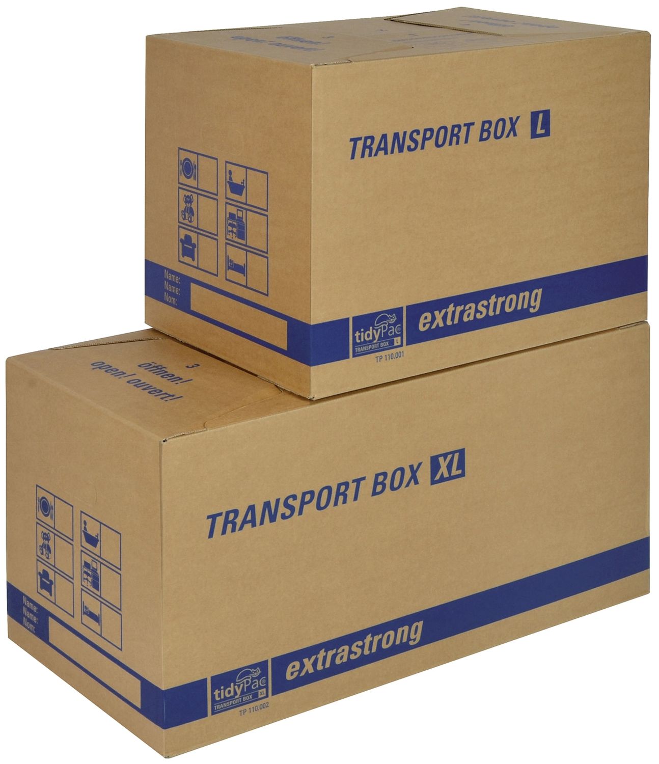 Transportboxen 500x350x355 mm, braun
